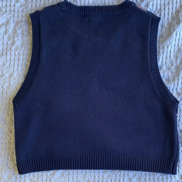 Forever 21 Smiley Face Knit Vest - Yellow and Purple - Picture 12 of 16